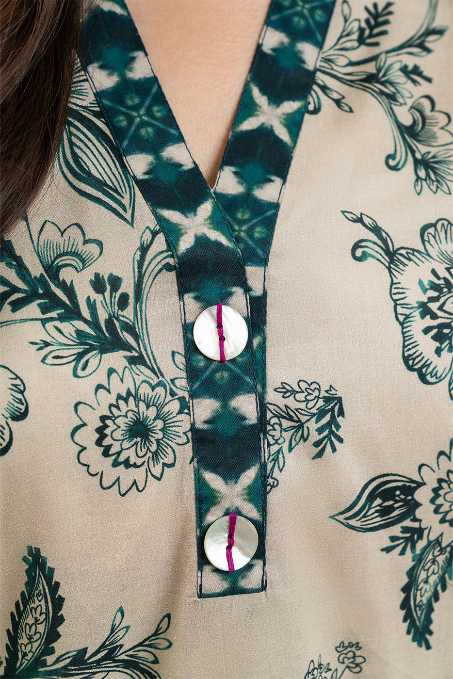 2 Piece Embroidered Lawn Suit-Emerald Gardens (Unstitched)