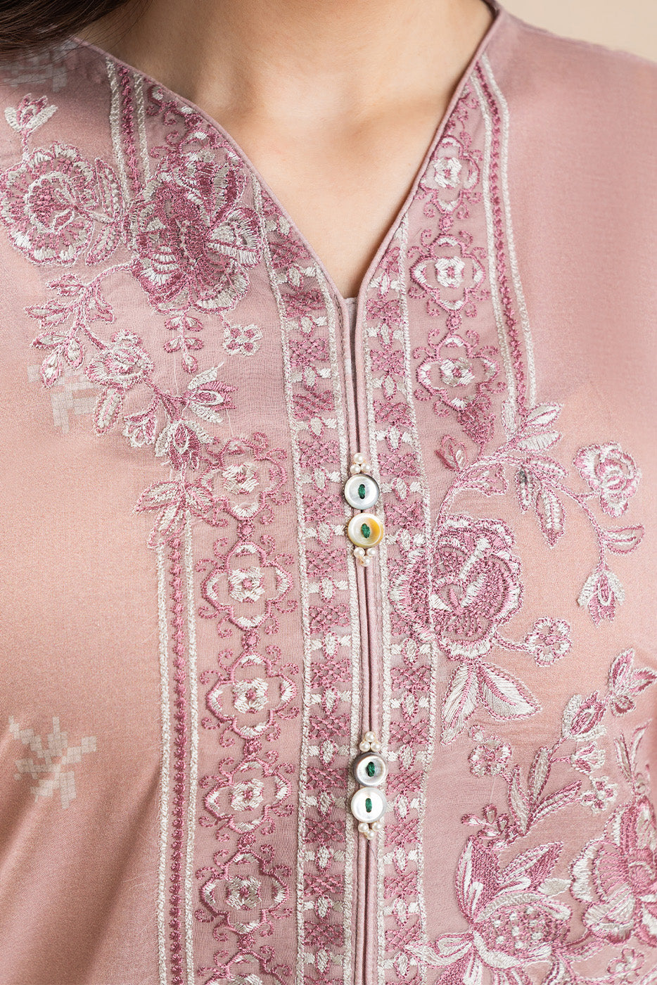 3 Piece Embroidered Lawn Suit-Pastel Fleur (Unstitched)