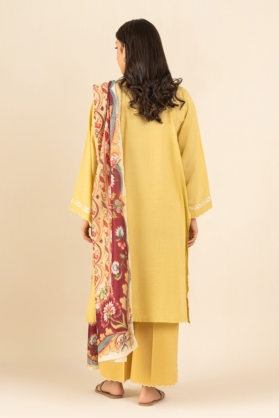 3 PIECE EMBROIDERED LAWN SUIT-MELLOW BLOOM ( UNSTITCHED )