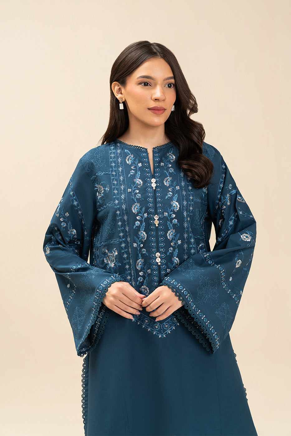 2 PIECE EMBROIDERED LAWN SUIT-ABYSSAL ESTATE (UNSTITCHED)