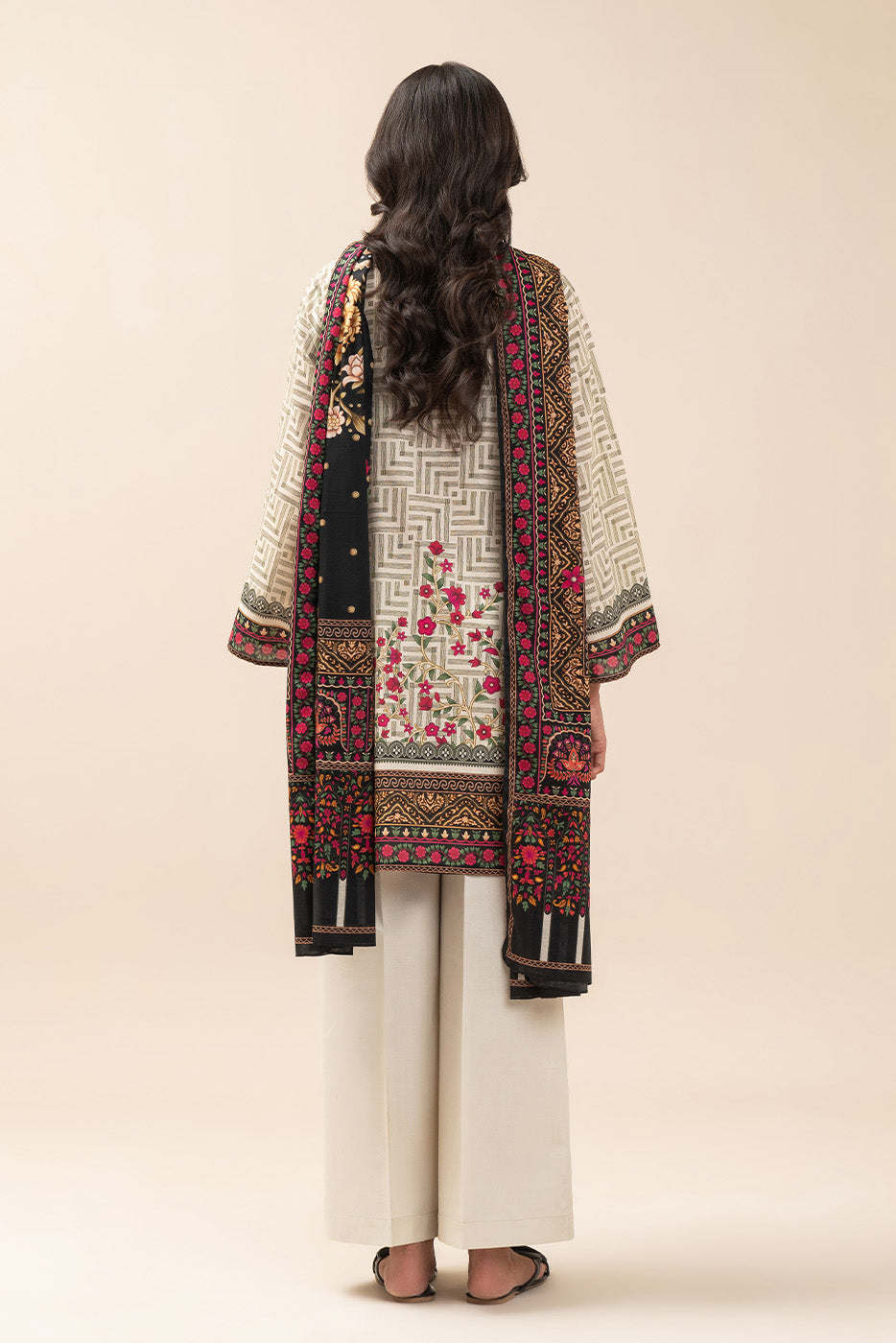 3 PIECE PRINT LAWN SUIT-ROYAL GARDEN (UNSTITCHED)