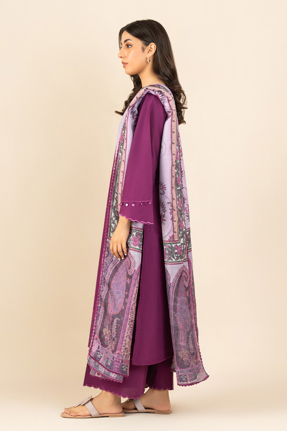 3 PIECE EMBROIDERED LAWN SUIT-FLORENCE FLORA ( UNSTITCHED )