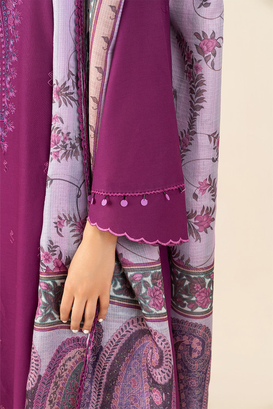 3 PIECE EMBROIDERED LAWN SUIT-FLORENCE FLORA ( UNSTITCHED )