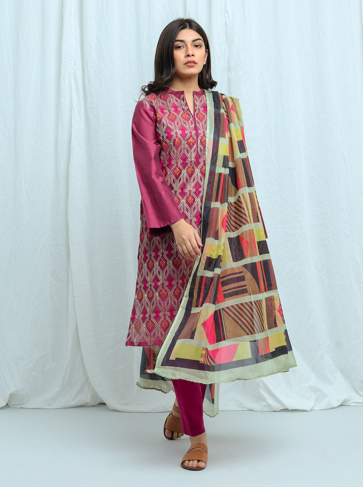 Nostalgia Plum-Embroidered-2P