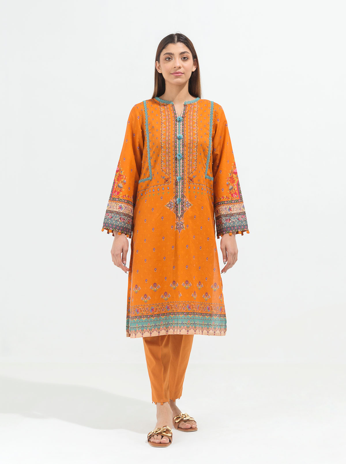 Mustard Hues-Printed-1P (Unstitched)