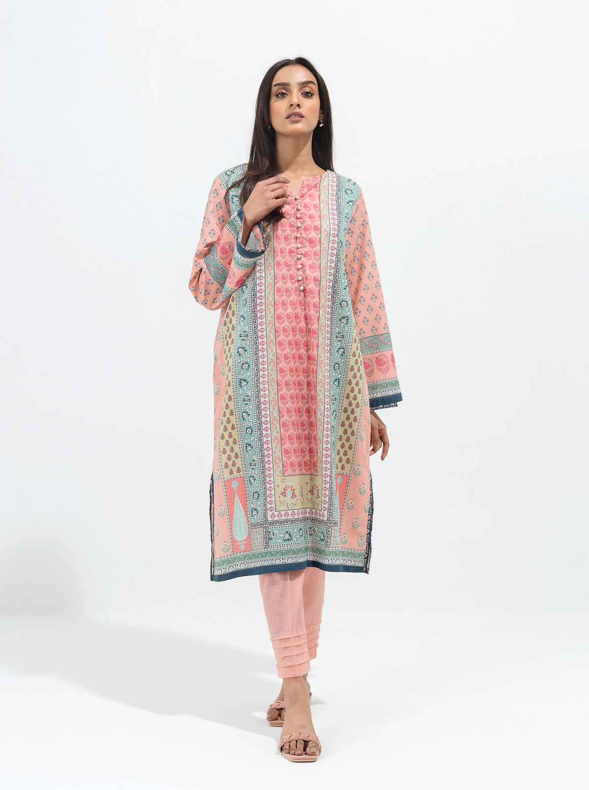 Boho Blush-Printed-1P (Unstitched)