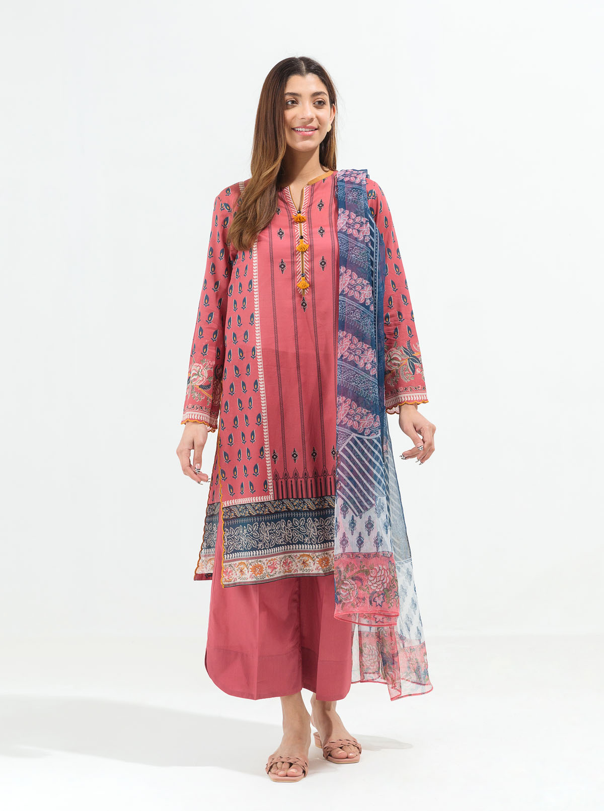 Luscious Roseate-Printed-2P (Unstitched)