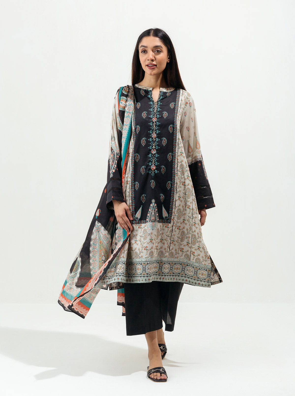 Majestic Paisleys-Printed-2P (Unstitched)