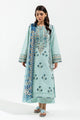 3 Piece - Embroidered Lawn Suit - Teal Hues