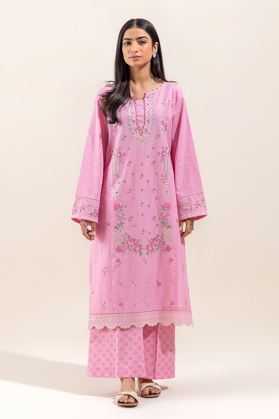 2 Piece Embroidered Lawn Suit-Cherry Blossom (Unstitched)