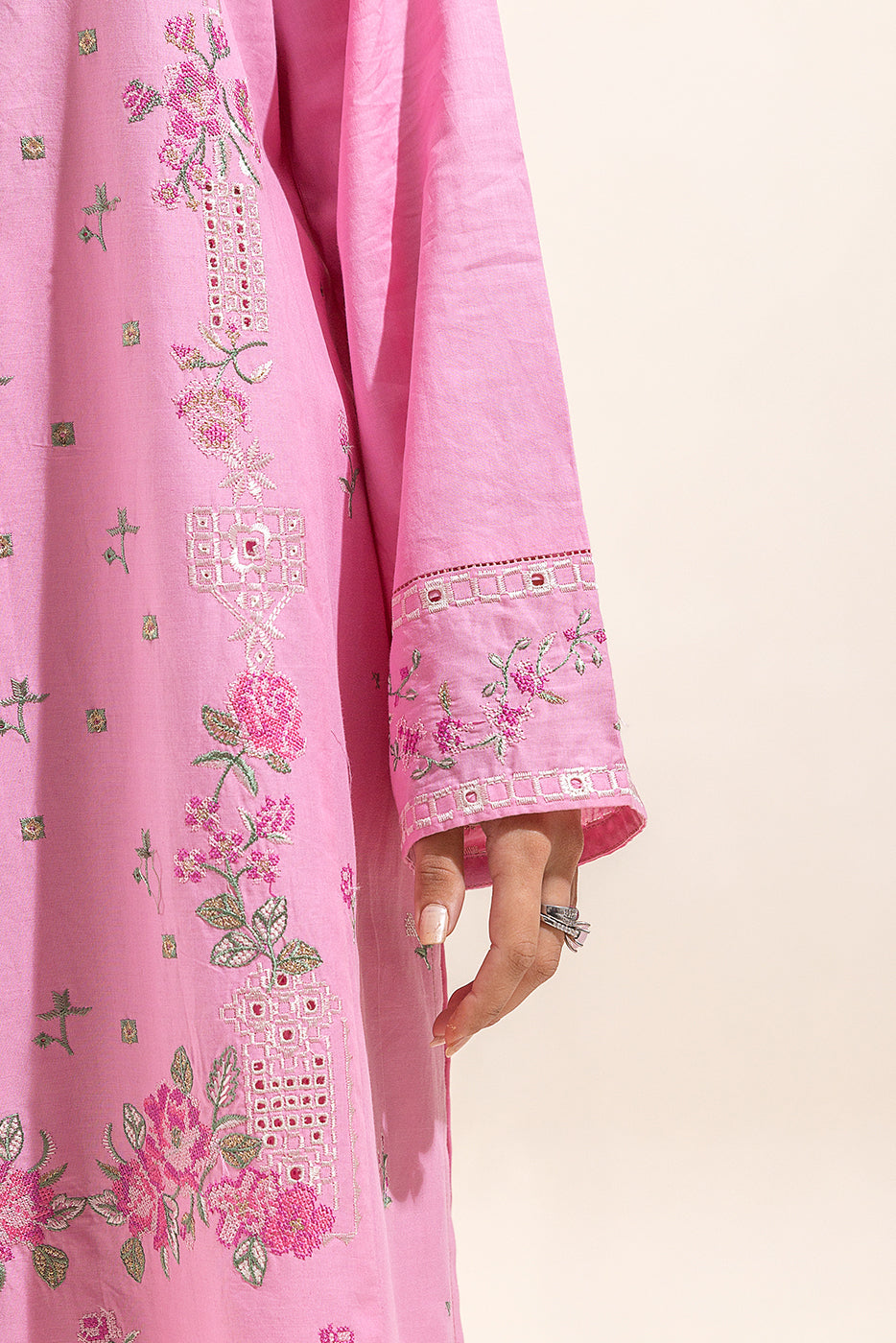 2 Piece Embroidered Lawn Suit-Cherry Blossom (Unstitched)