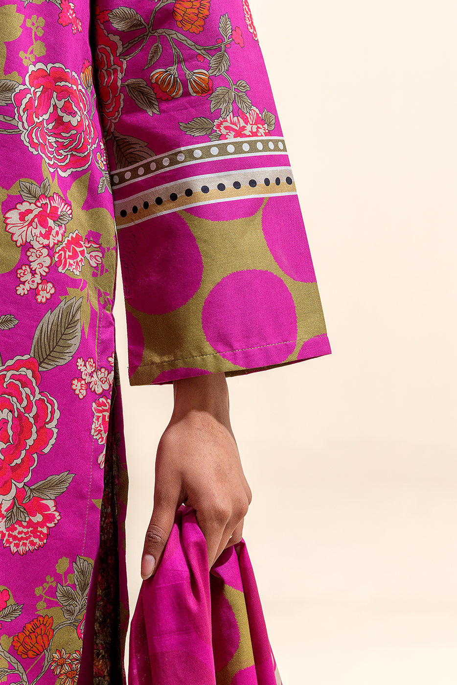 3 Piece Printed Lawn Suit-Floret Punch (Unstitched)