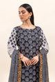3 PIECE PRINTED LAWN SUIT-BLACK ONYX (UNSTITCHED)