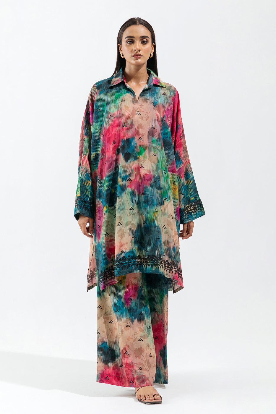 2 PIECE - PRINTED LINEN SUIT - RETRO GLINT (UNSTITCHED)
