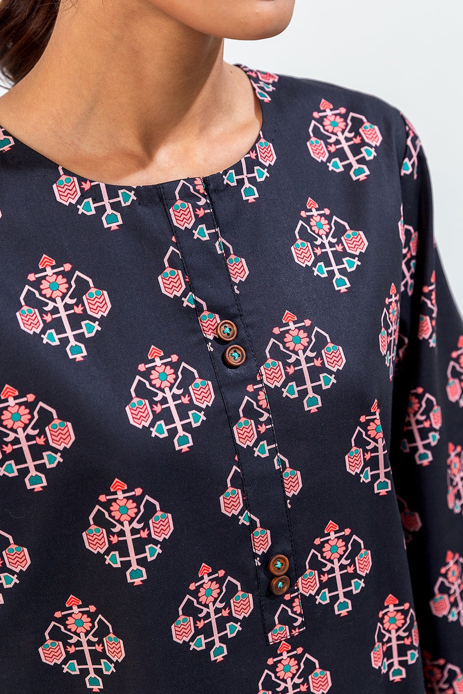 Printed Cambric Shirt (Pret)