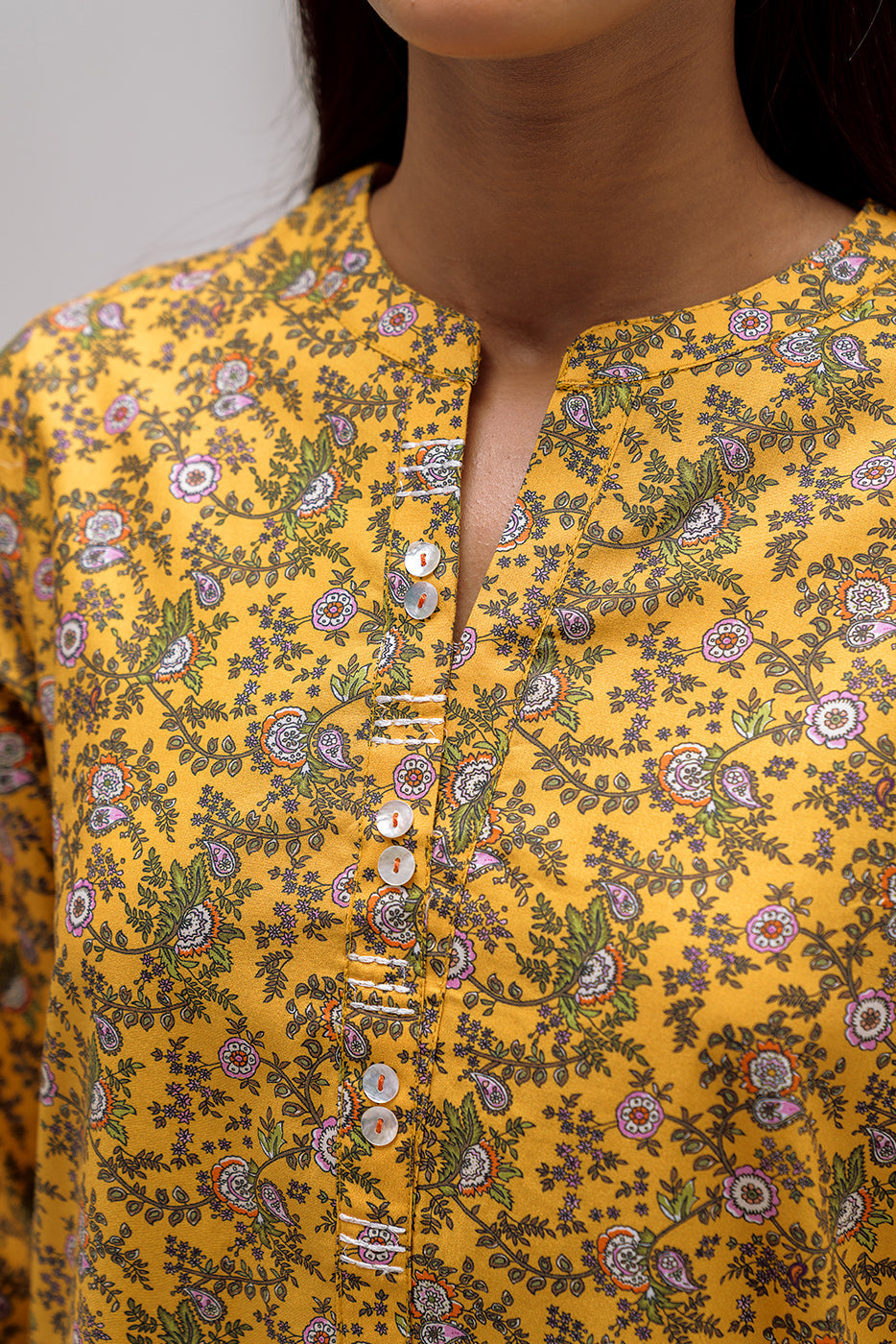 Printed Cambric Shirt (Pret)