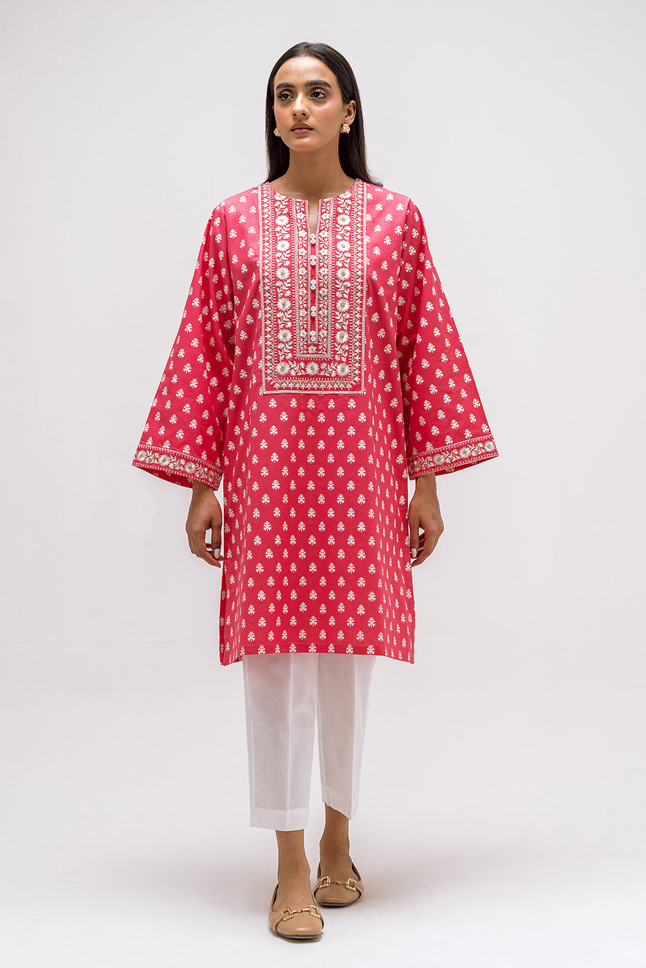 Embroidered Cambric Shirt (Pret)