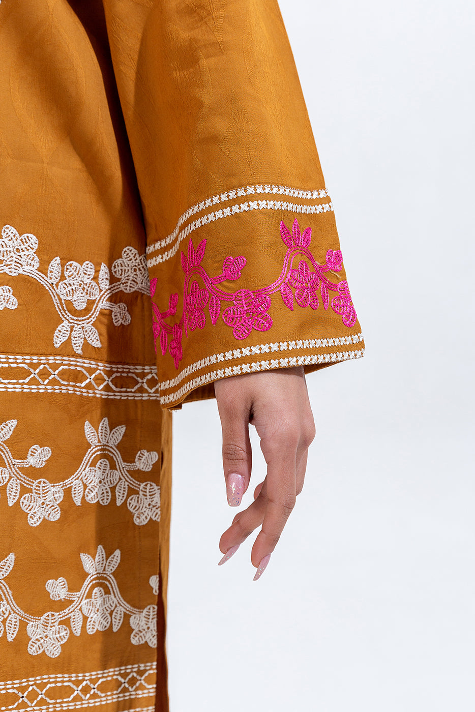 2 Piece Embroidered Cambric Jacquard Suit (Pret)