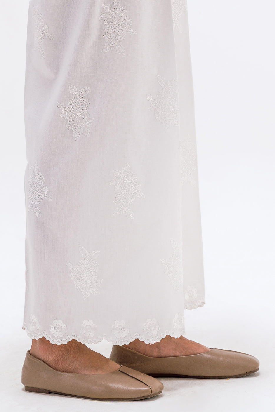Embroidered Culotte Pants