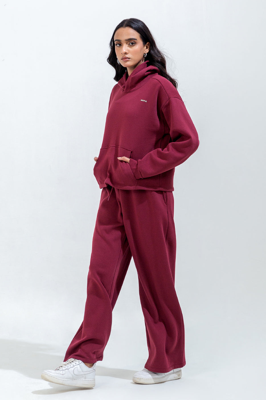 Cropped Graphic Hoodie