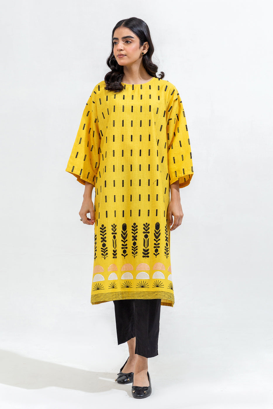 Embroidered Khaddar Shirt (Pret)