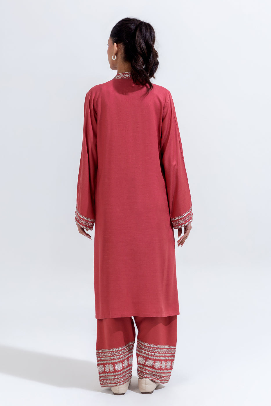 2 Piece Embroidered Viscose Suit (Pret)