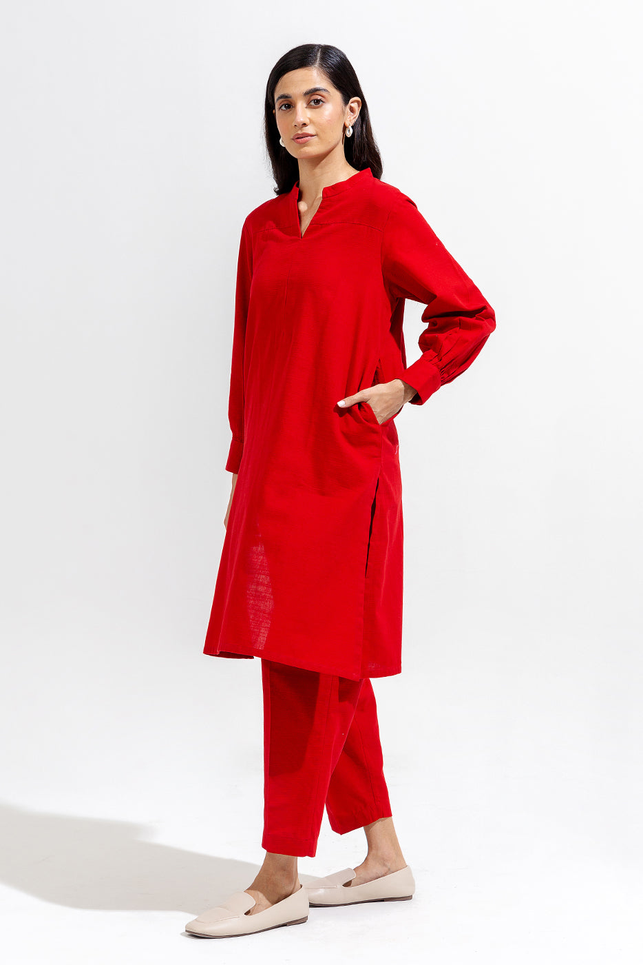 2 Piece Basic Slub Suit (Pret)
