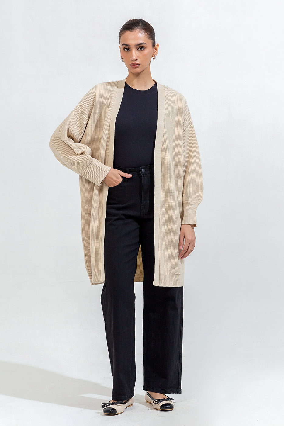 Long Knitted Shrug