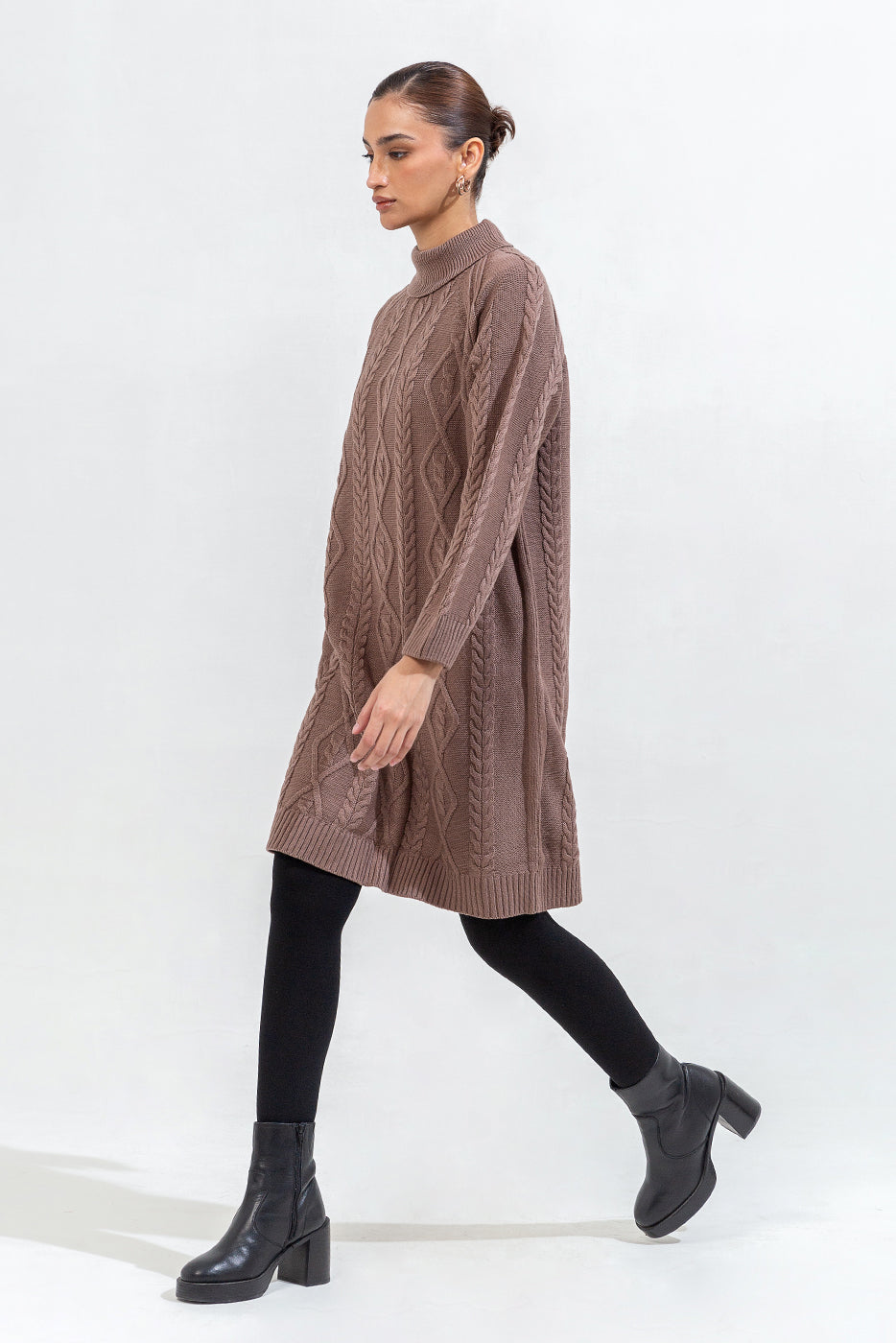 Knitted Knee Length Dress