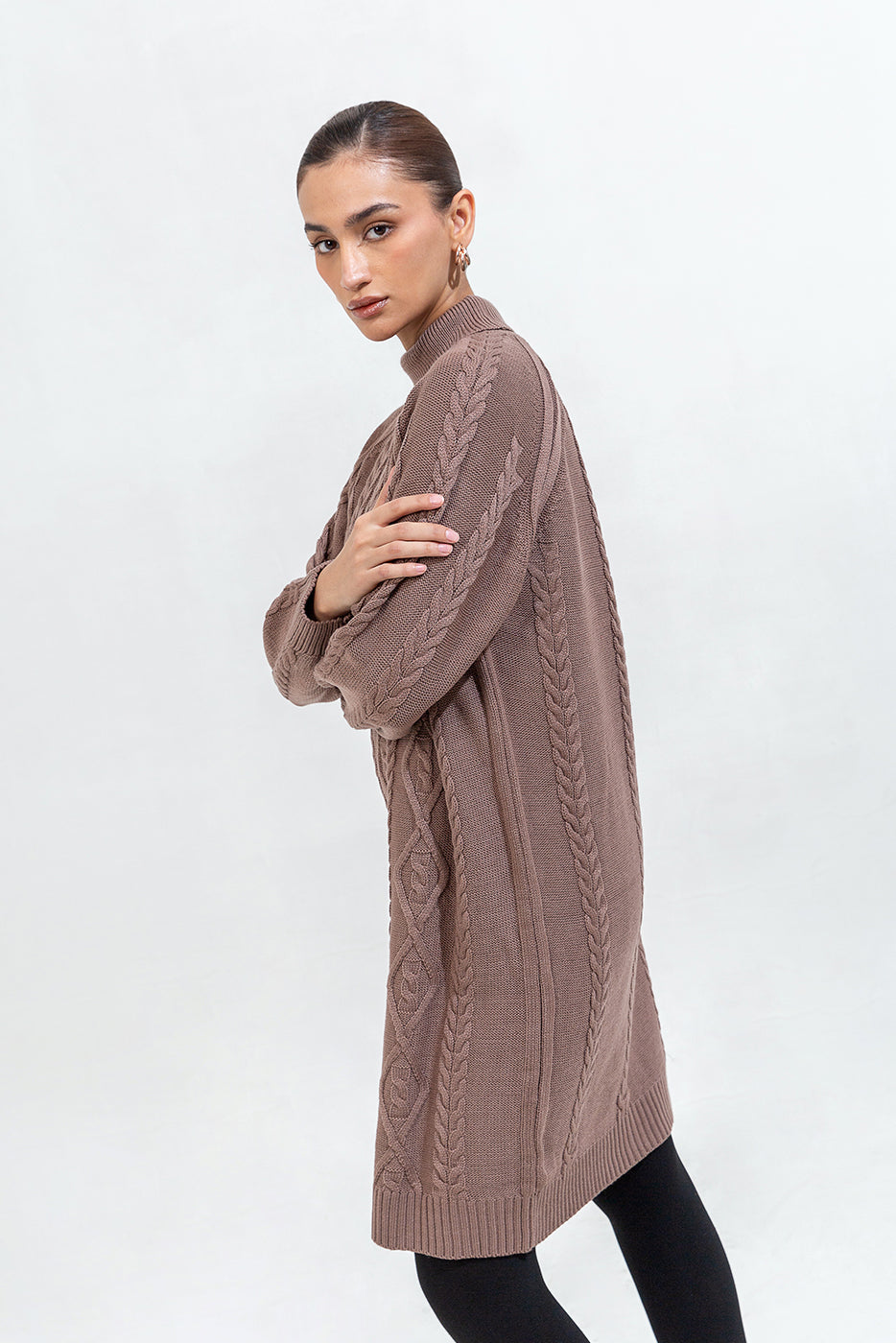 Knitted Knee Length Dress