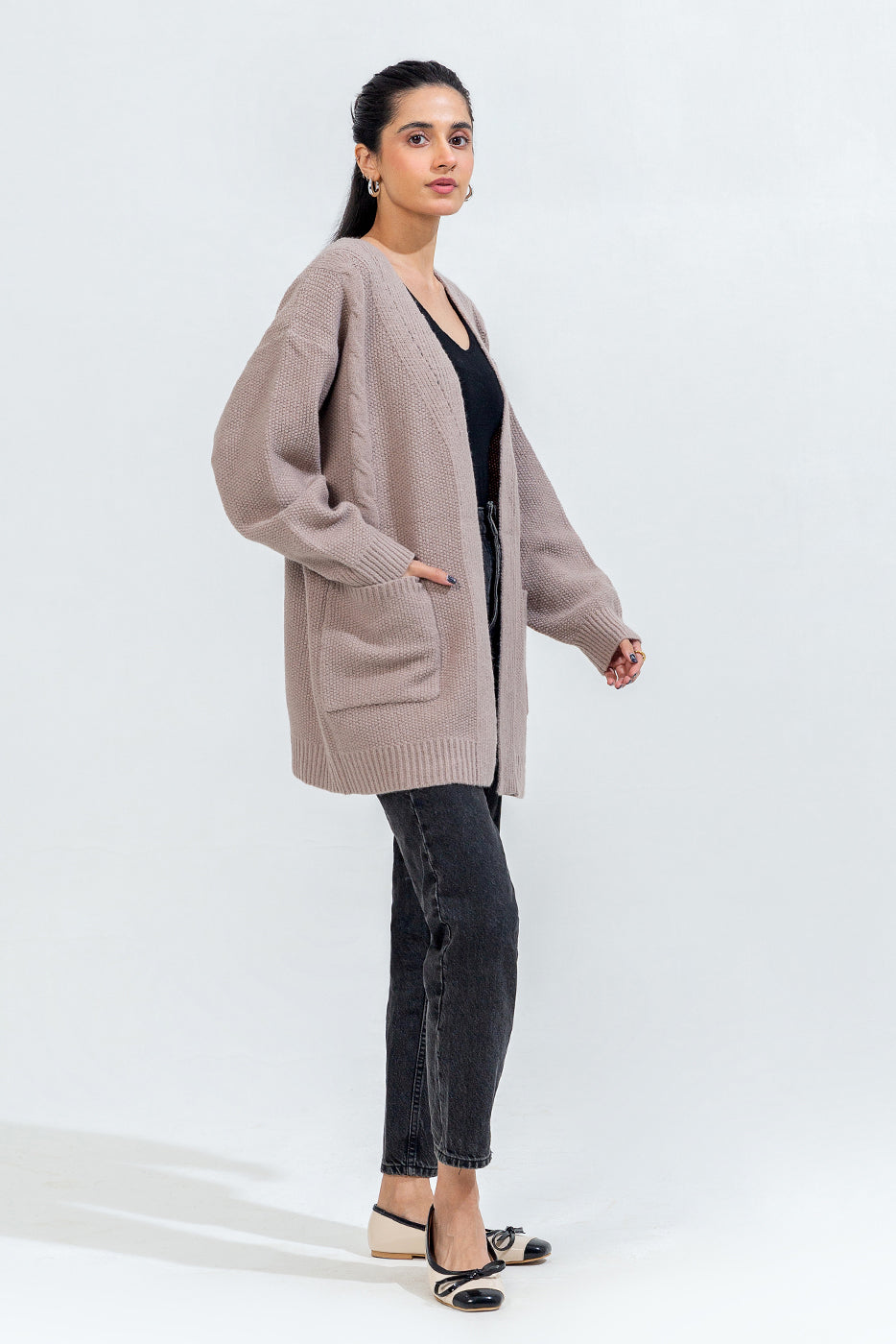 Textured Knit Shrug