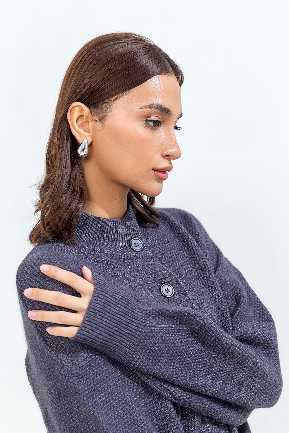 Crew Neck Cardigan