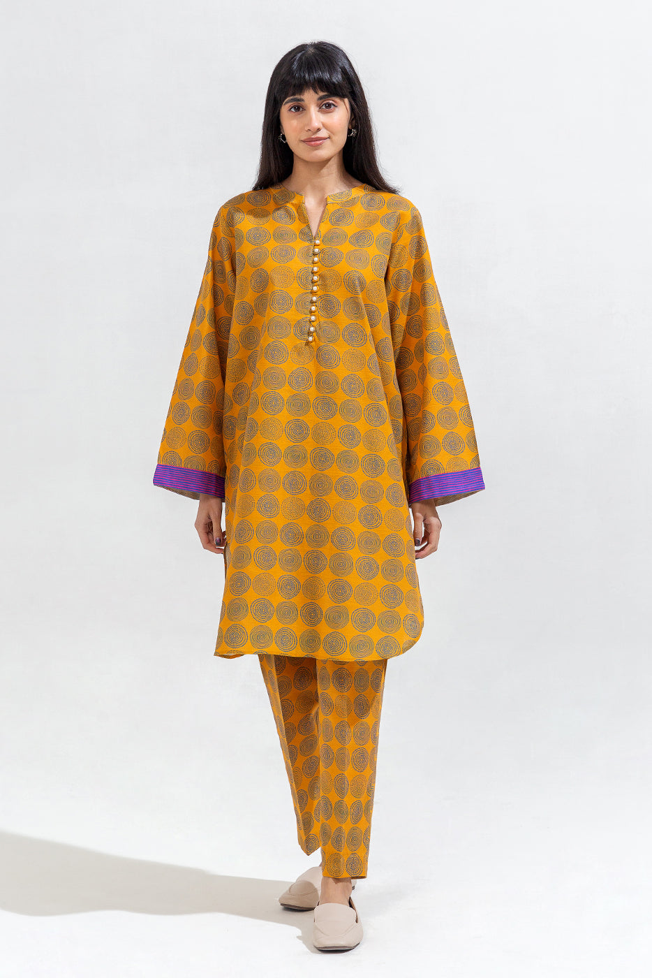 Printed Khaddar Shirt (Pret)
