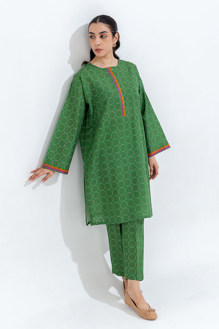 Printed Khaddar Shirt (Pret)