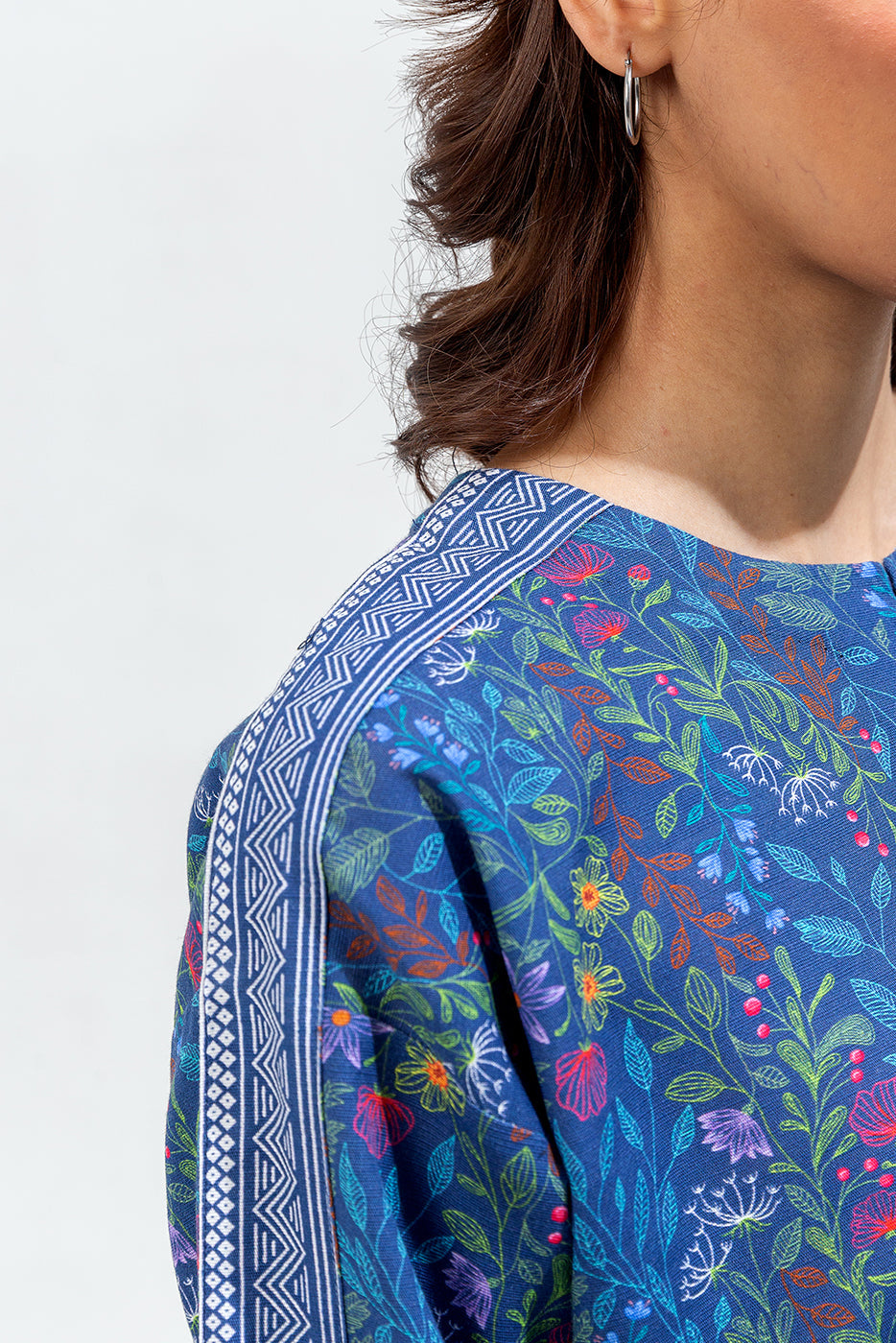 Printed Khaddar Shirt (Pret)