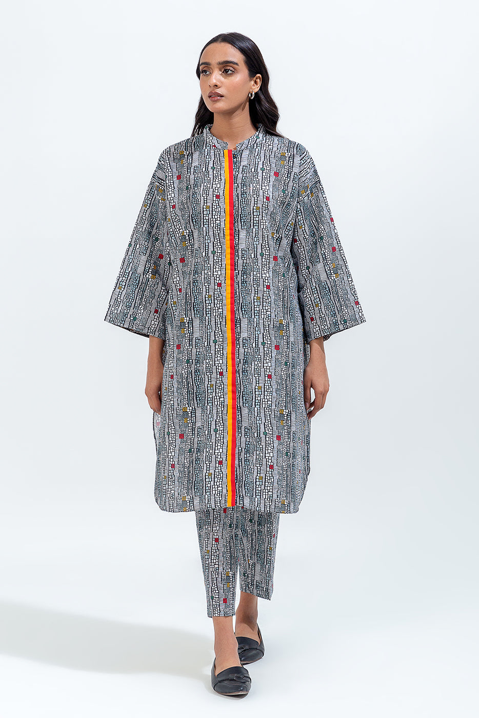 Printed Khaddar Shirt (Pret)