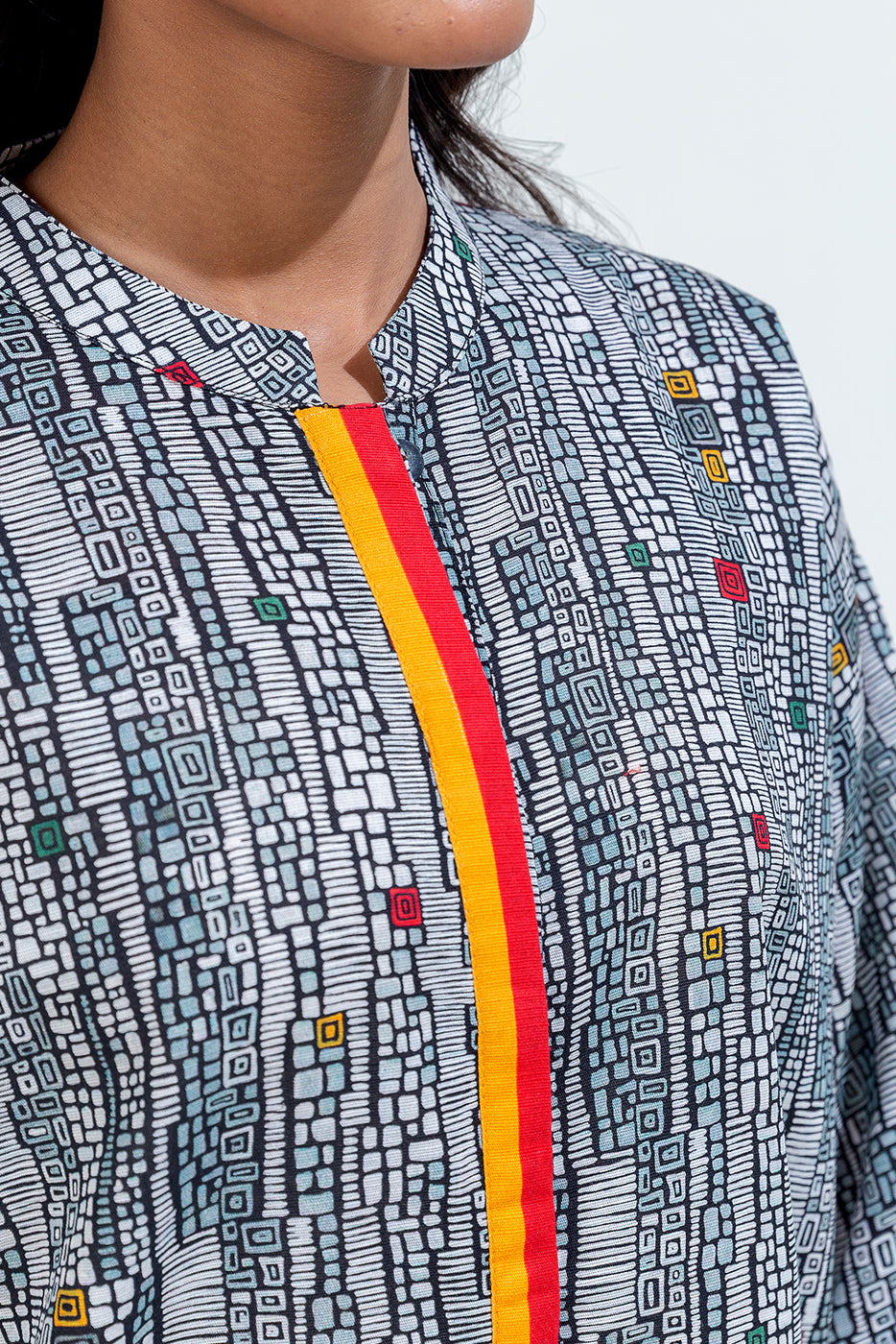 Printed Khaddar Shirt (Pret)