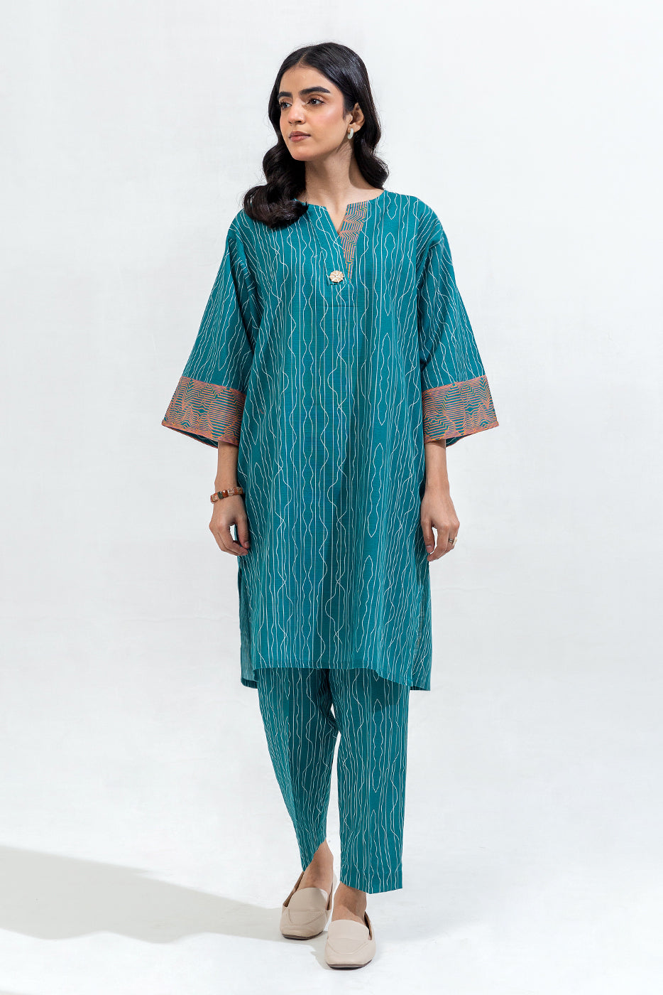 Printed Khaddar Shirt (Pret)