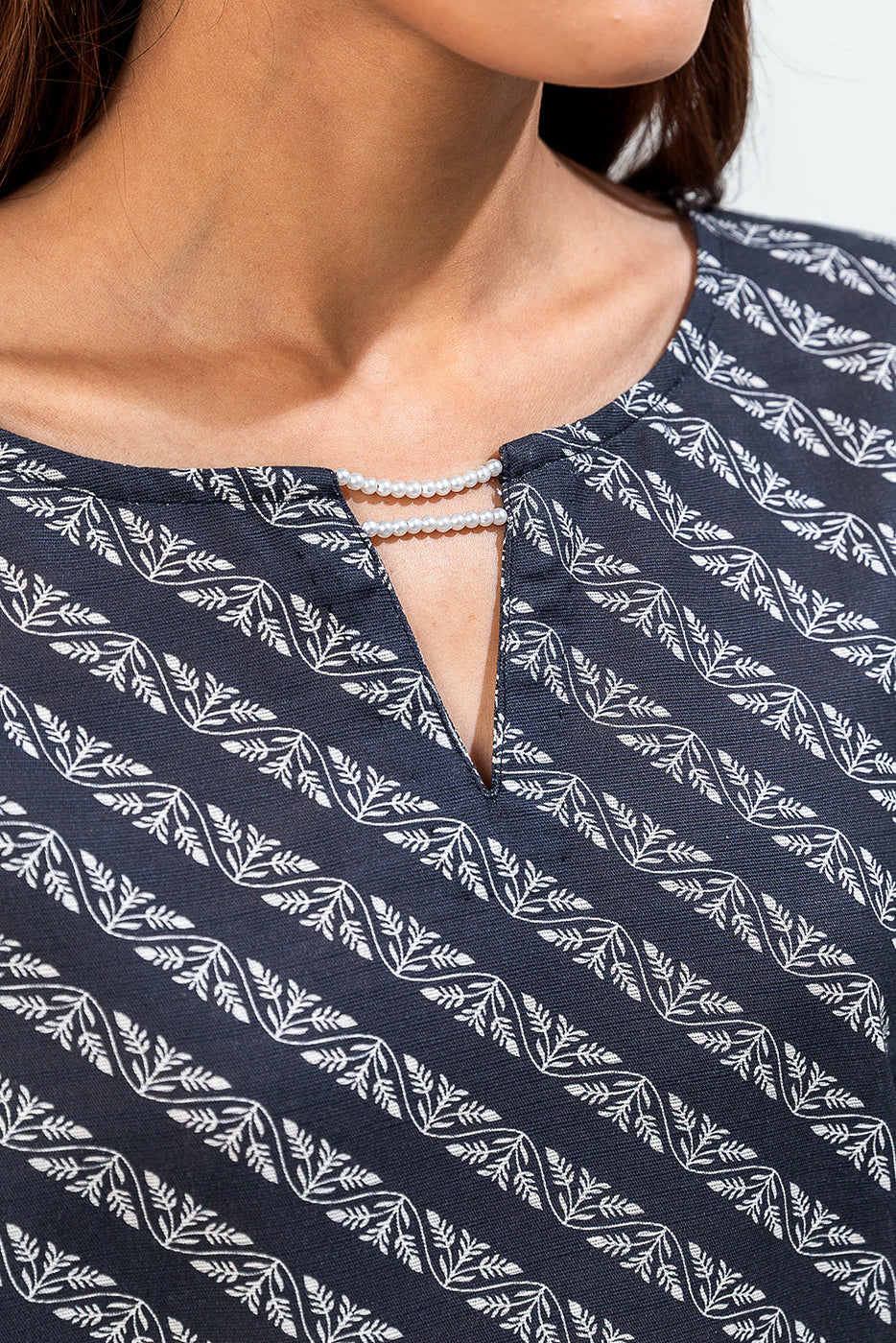Printed Khaddar Shirt (Pret)
