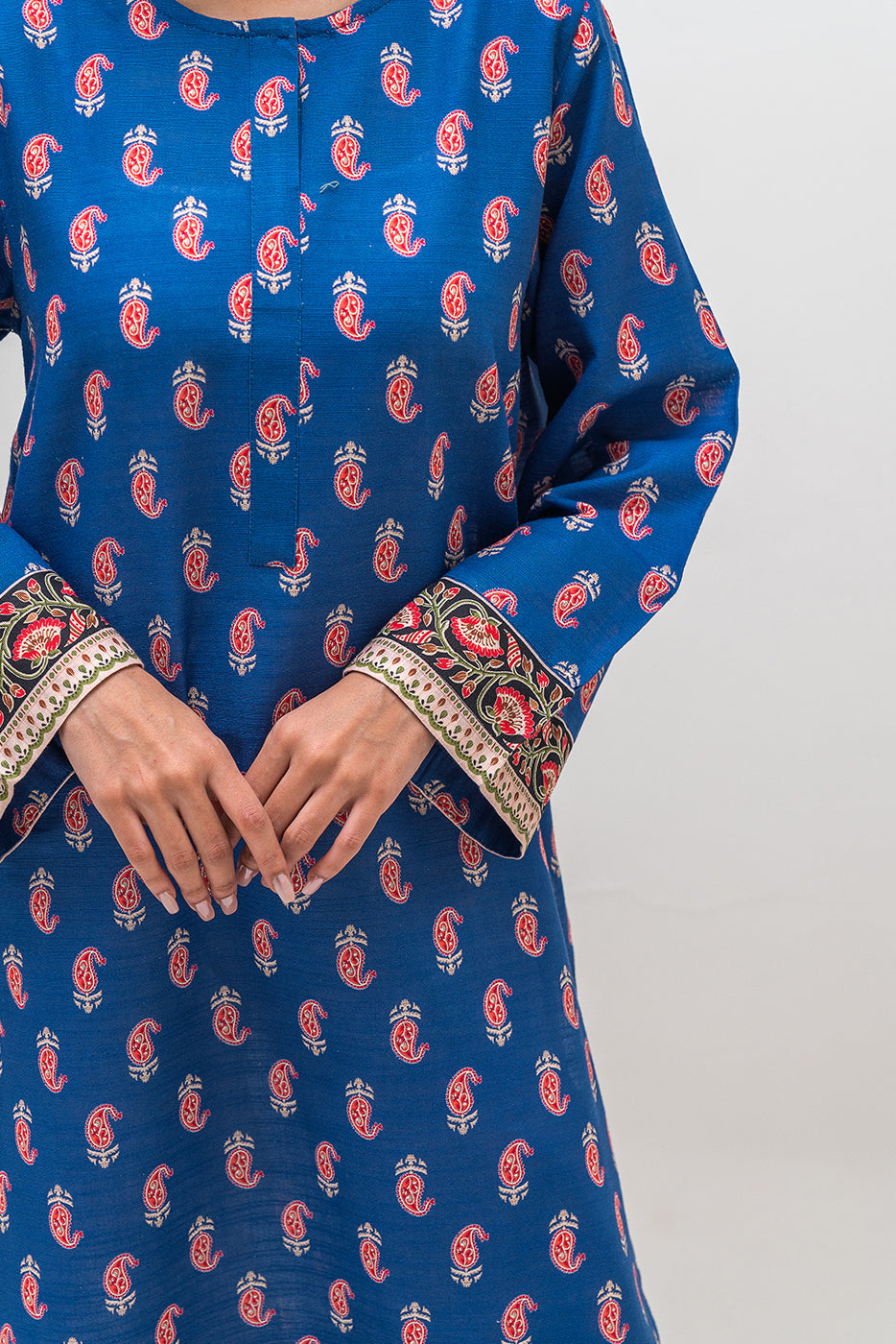 Printed Khaddar Shirt (Pret)