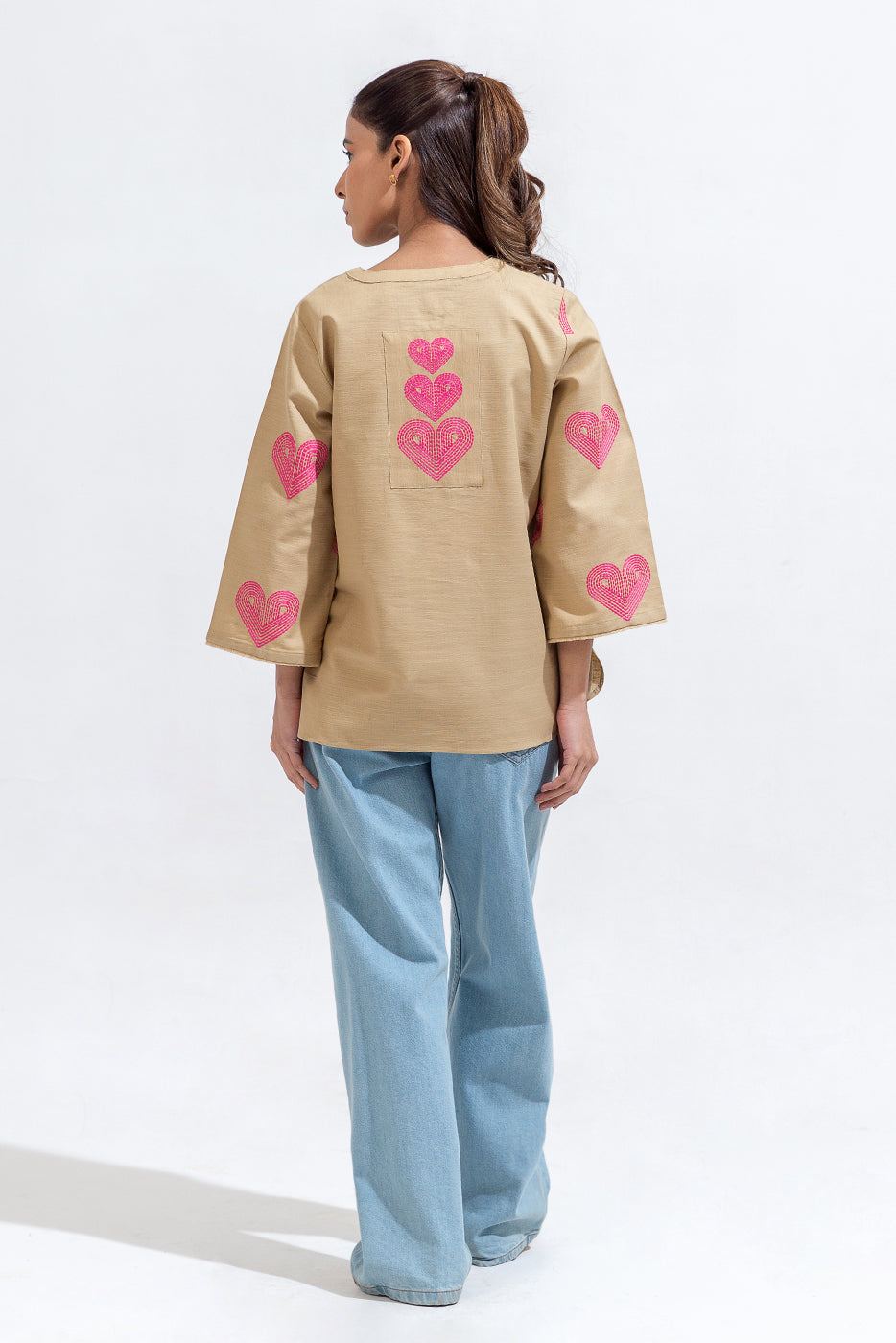 Embroidered Khaddar Top (Pret)