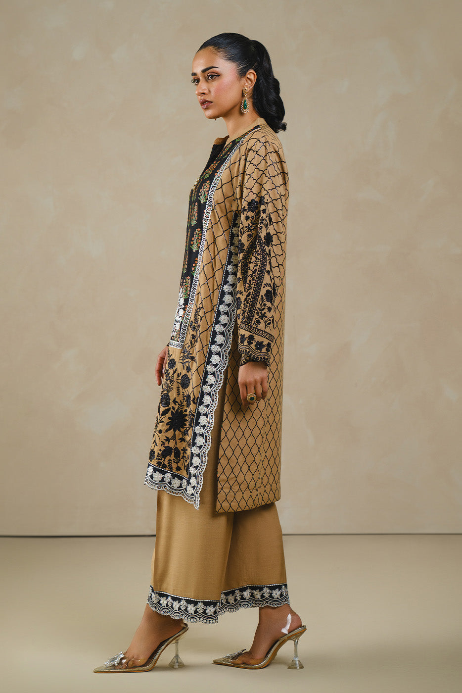 EMBROIDERED RAW SILK SHIRT (LUXURY PRET)