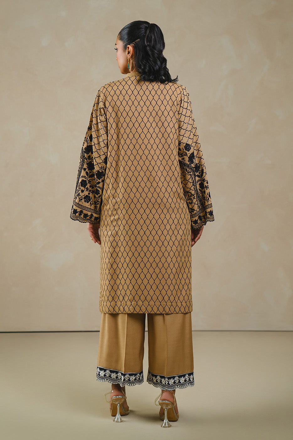 EMBROIDERED RAW SILK SHIRT (LUXURY PRET)