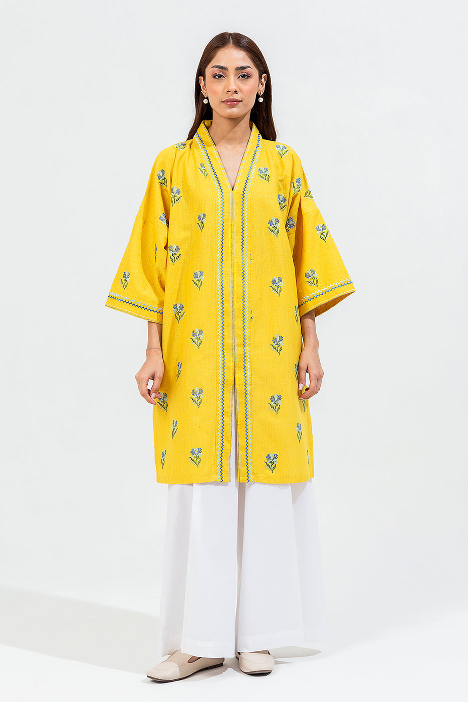 Embroidered Khaddar Shirt (Pret)