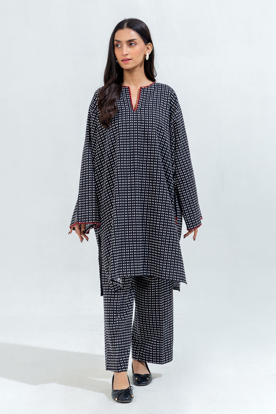 2 Piece Basic Jacquard Suit (Pret)