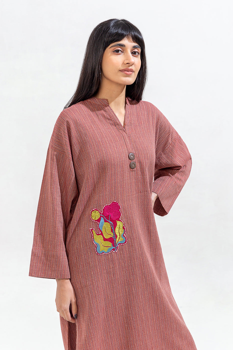 2 Piece Embroidered Dobby Suit (Pret)