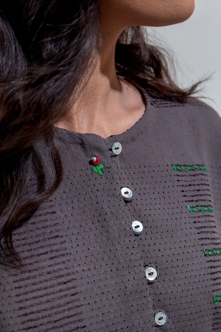 2 Piece Embroidered Yarn Dyed Suit (Pret)