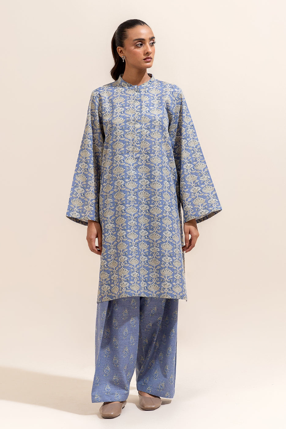 2 Piece Printed Khaddar Suit-Yonder Verve (Unstitched)