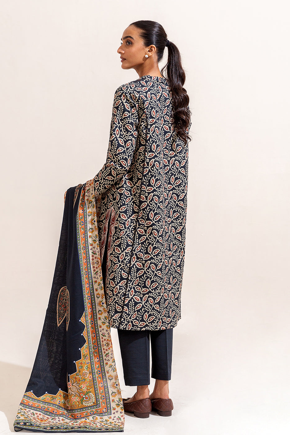 3 Piece Printed Khaddar Suit-Tribal Hale (Unstitched)