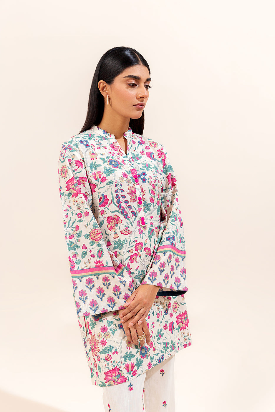 2 Piece Embroidered Khaddar Suit-Pristine Florid (Unstitched)